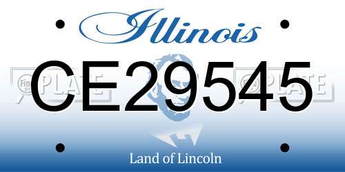 CE29545 Illinois License Plate