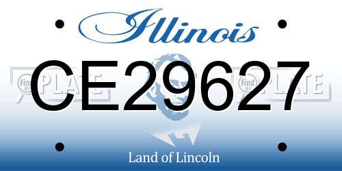 CE29627 Illinois License Plate