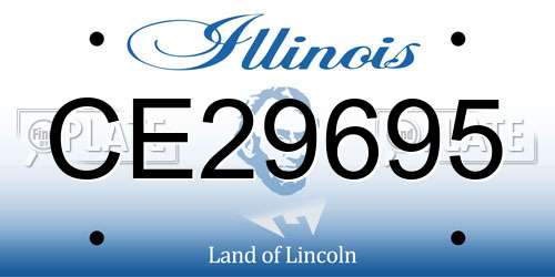 CE29695 Illinois License Plate