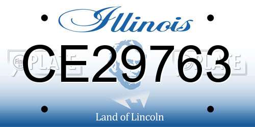 CE29763 Illinois License Plate
