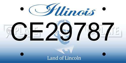 CE29787 Illinois License Plate