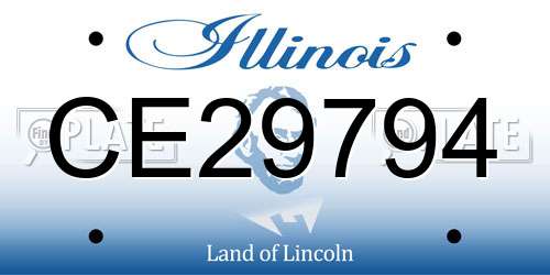 CE29794 Illinois License Plate