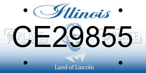 CE29855 Illinois License Plate