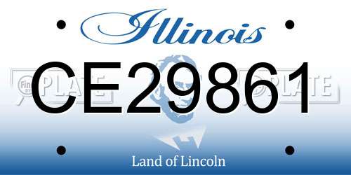 CE29861 Illinois License Plate