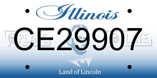 CE29907 Illinois License Plate
