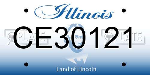 CE30121 Illinois License Plate