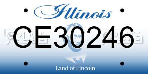 CE30246 Illinois License Plate