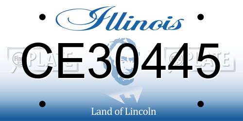 CE30445 Illinois License Plate