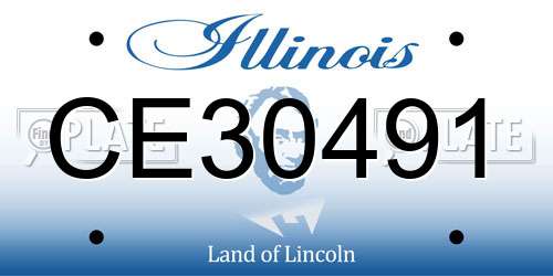 CE30491 Illinois License Plate