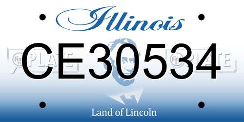 CE30534 Illinois License Plate