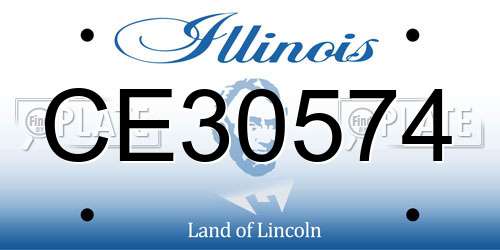CE30574 Illinois License Plate