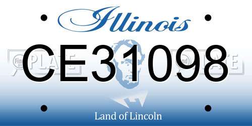 CE31098 Illinois License Plate