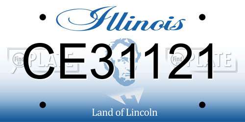 CE31121 Illinois License Plate