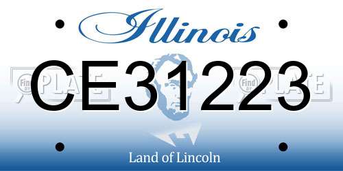 CE31223 Illinois License Plate