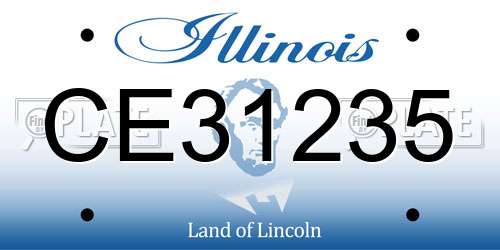 CE31235 Illinois License Plate