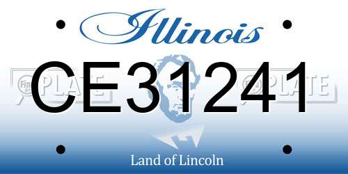 CE31241 Illinois License Plate