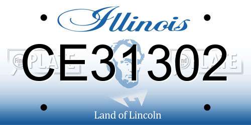 CE31302 Illinois License Plate