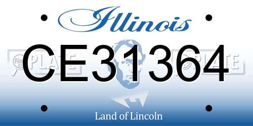 CE31364 Illinois License Plate
