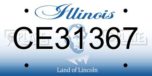 CE31367 Illinois License Plate