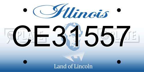 CE31557 Illinois License Plate