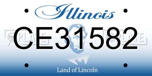 CE31582 Illinois License Plate