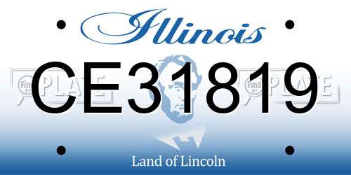 CE31819 Illinois License Plate