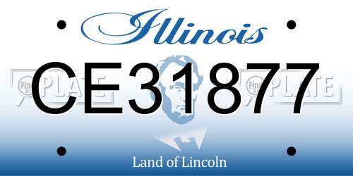 CE31877 Illinois License Plate