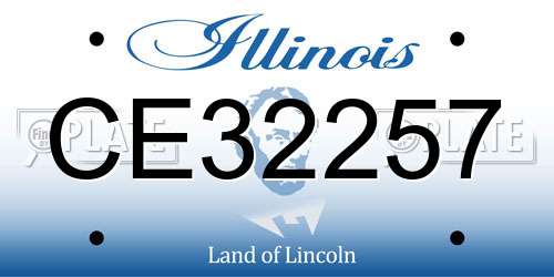 CE32257 Illinois License Plate