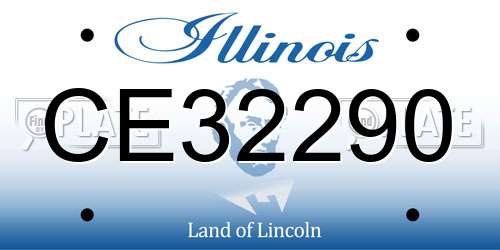 CE32290 Illinois License Plate
