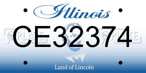 CE32374 Illinois License Plate