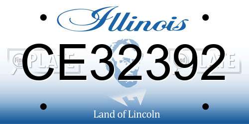 CE32392 Illinois License Plate