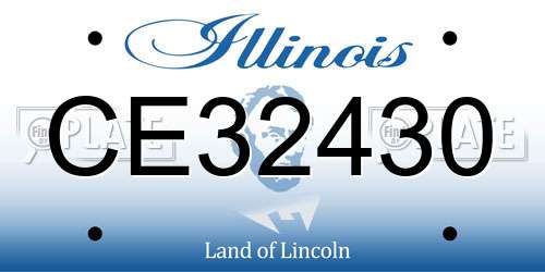 CE32430 Illinois License Plate