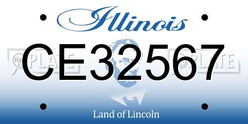 CE32567 Illinois License Plate