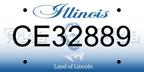 CE32889 Illinois License Plate