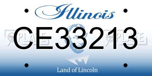 CE33213 Illinois License Plate
