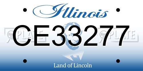 CE33277 Illinois License Plate
