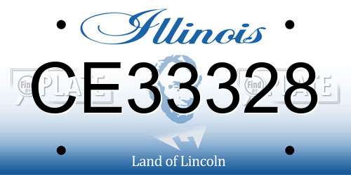CE33328 Illinois License Plate