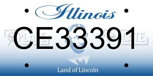 CE33391 Illinois License Plate