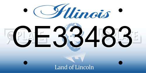 CE33483 Illinois License Plate
