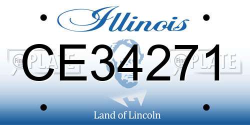 CE34271 Illinois License Plate