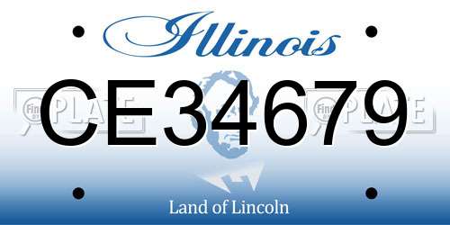 CE34679 Illinois License Plate