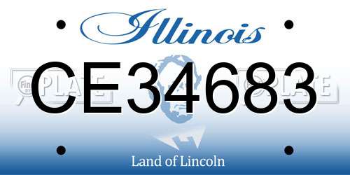 CE34683 Illinois License Plate