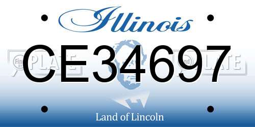 CE34697 Illinois License Plate