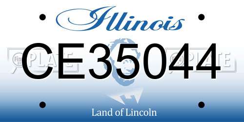 CE35044 Illinois License Plate