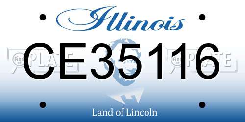 CE35116 Illinois License Plate