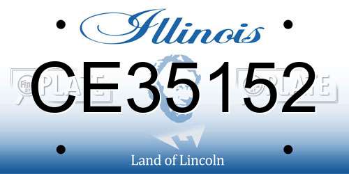 CE35152 Illinois License Plate