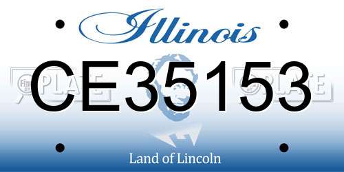 CE35153 Illinois License Plate