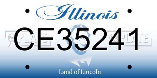 CE35241 Illinois License Plate