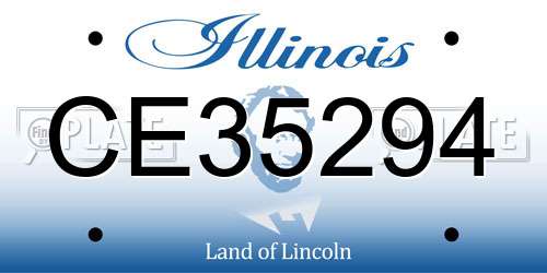 CE35294 Illinois License Plate