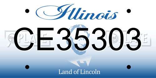 CE35303 Illinois License Plate
